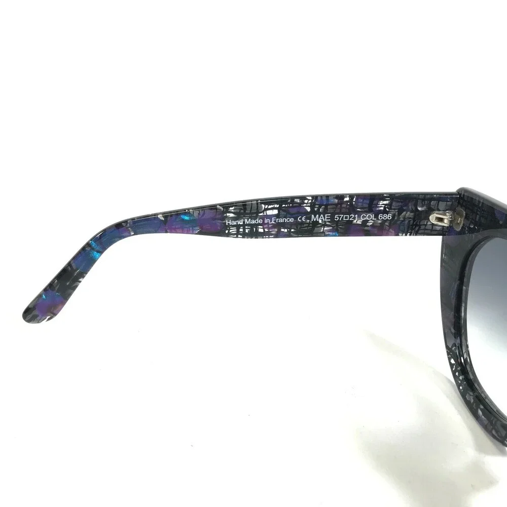 Morgenthal Frederics Sunglasses MAE COL 686 Blue Purple Thick Rim Oversized